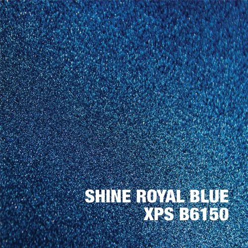 Shine Royal Blue metallic epoxy coating with fine sparkle texture and high-gloss finish
