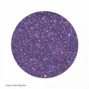 Purple epoxy floor with multicolored glitter aggregate, close-up detail
