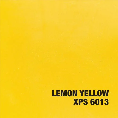 Lemon yellow epoxy floor coating with uniform finish and color consistency