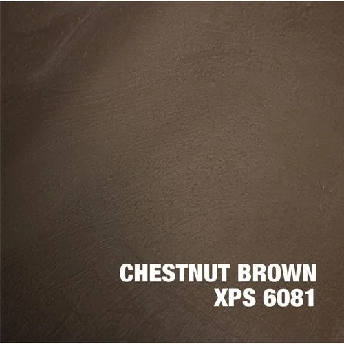Chestnut brown epoxy coating with metallic finish and textured surface