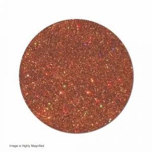Copper glitter epoxy floor with metallic sparkle finish and warm tone