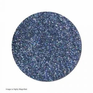 Close-up of blue epoxy floor with silver glitter aggregate creating a night sky effect