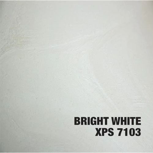Bright white epoxy coating sample with smooth, glossy finish and uniform color