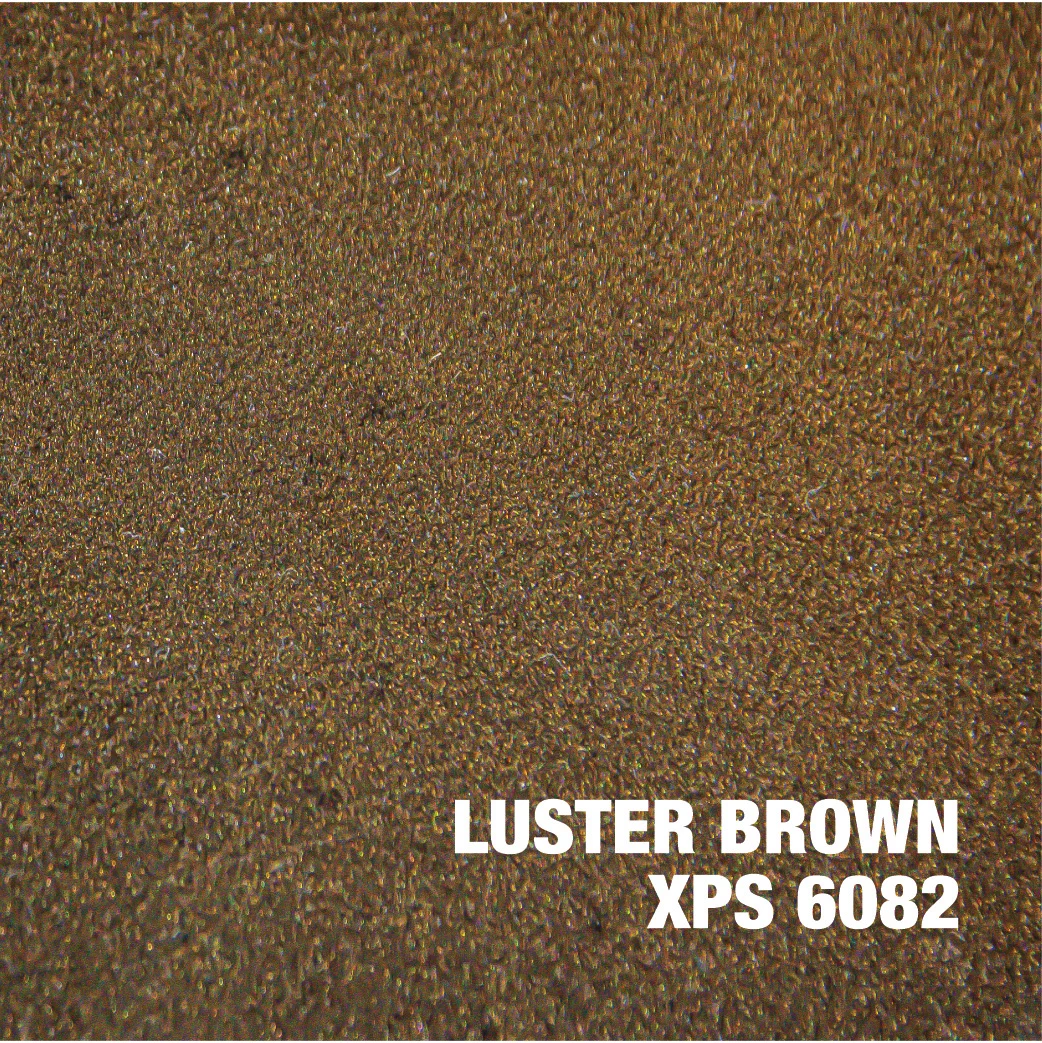 Luster Brown metallic epoxy coating sample with brown and gold aggregate texture