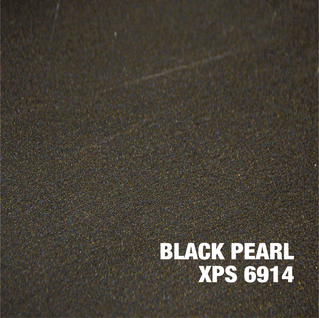 Black Pearl metallic epoxy sample with gold flecks, XPS 6914 finish