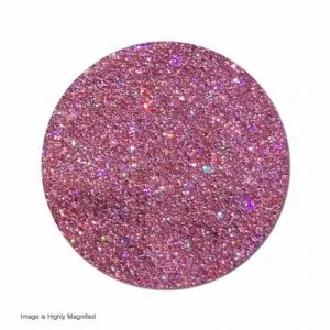 Pink glitter epoxy floor with metallic sparkle finish and uniform aggregate distribution