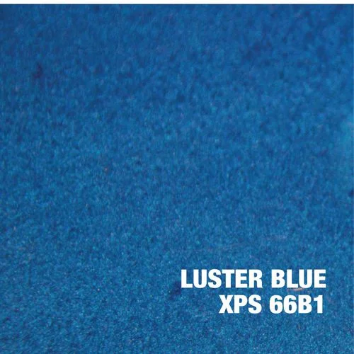 Luster Blue XPS 66B1 epoxy coating with metallic powder finish and textured surface