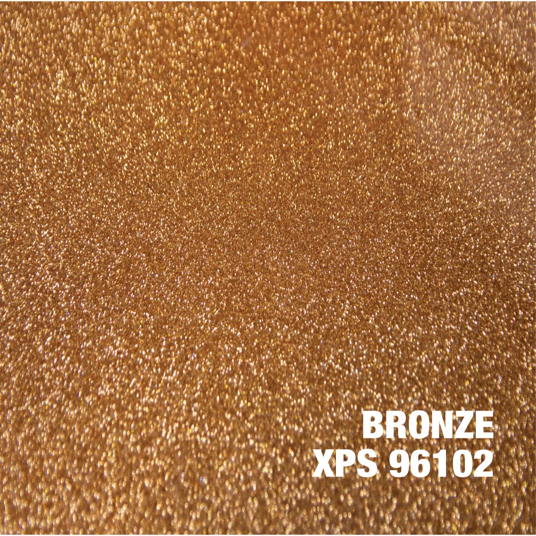 Bronze metallic epoxy coating with sparkled finish and warm copper-gold tones