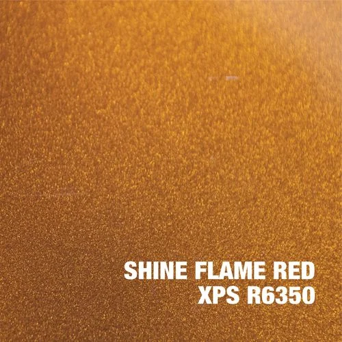 Shine Flame Red metallic epoxy coating with warm copper-red finish and reflective sheen