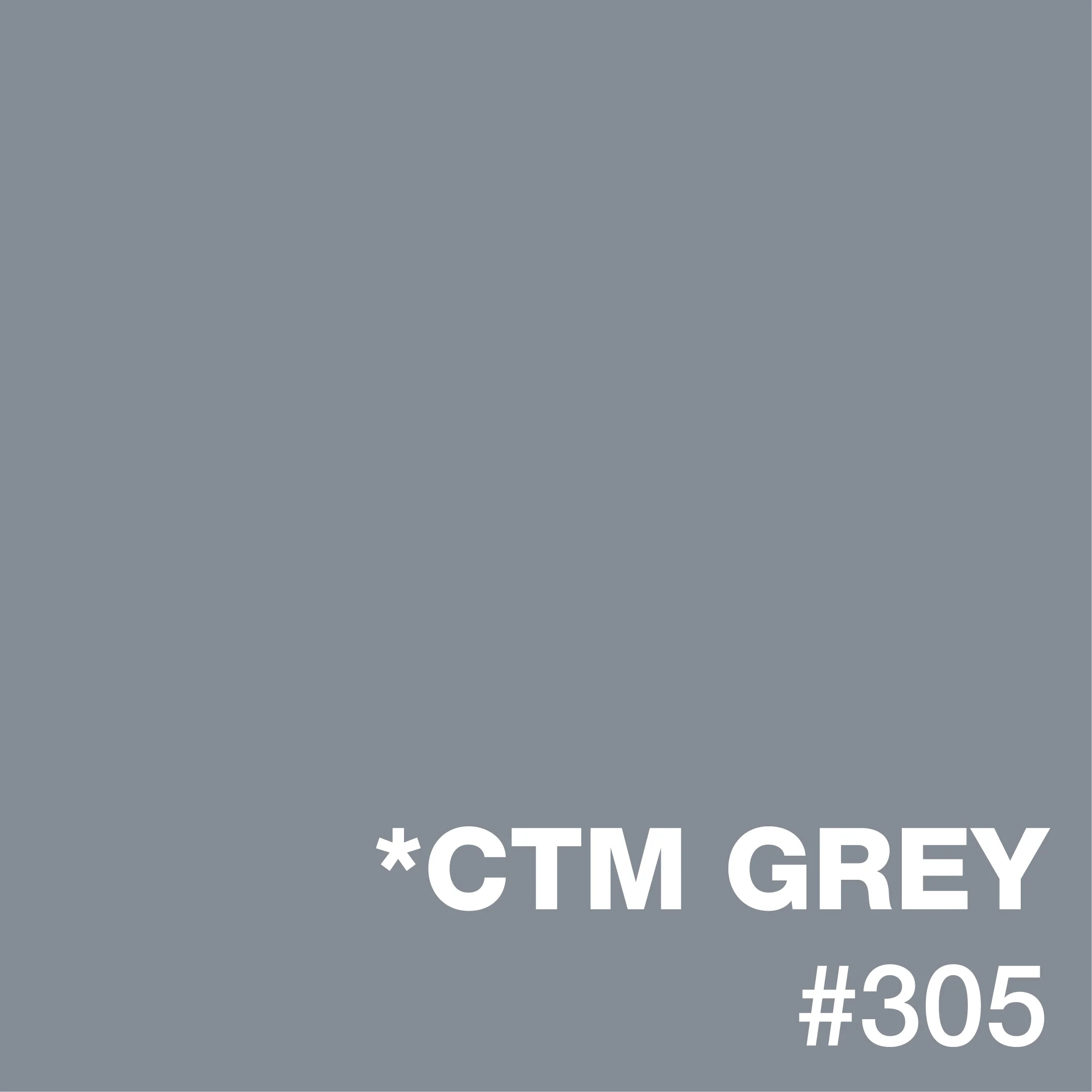 CTM Grey epoxy flooring color sample #305 with smooth, uniform finish