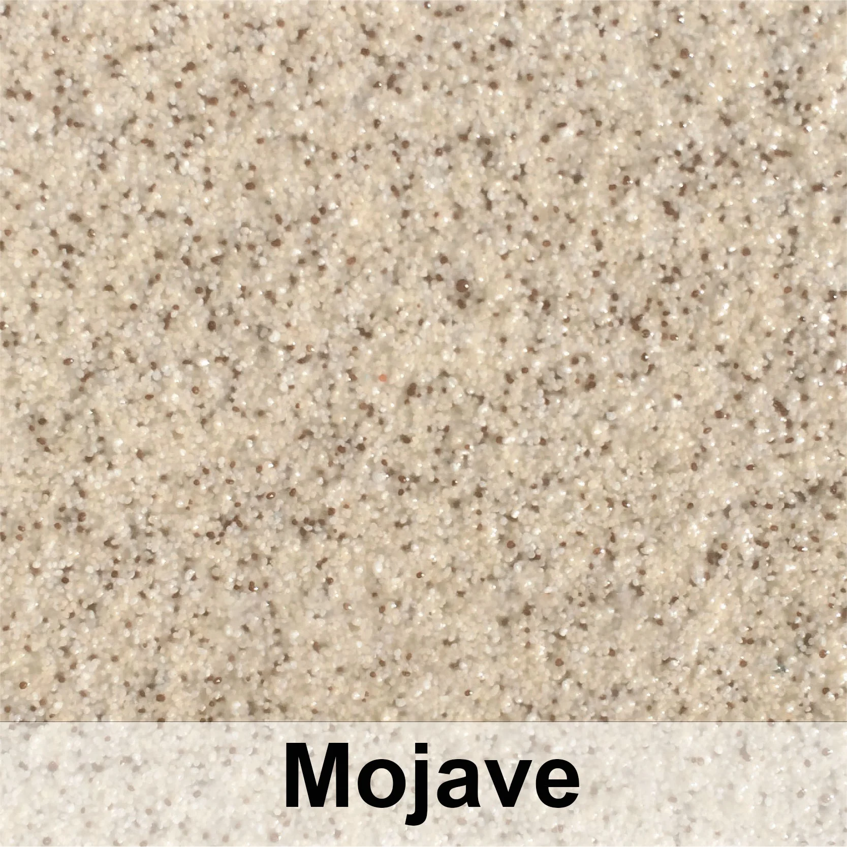 Mojave quartz epoxy flooring with tan and brown aggregate speckles