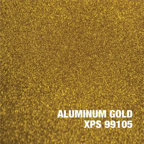 Aluminum Gold metallic epoxy coating sample with reflective aggregate finish